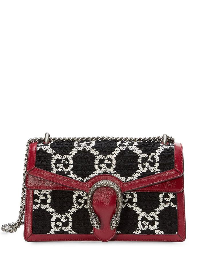 Gucci Dionysus Gg Tweed Small Shoulder Bag - Red