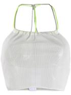 Youser Cropped Halter Top - White
