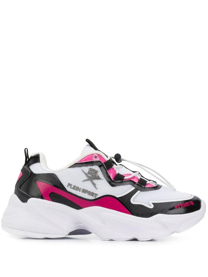 Plein Sport Panelled Low Top Sneakers - White