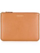 Comme Des Garçons Wallet Zipped Clutch - Brown