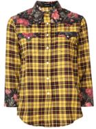 R13 Floral Planelled Plaid Shirt - Yellow & Orange