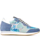 Philippe Model Panelled Sneakers, Women's, Size: 35, Blue, Suede/nylon/rubber/leather