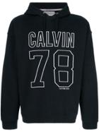 Calvin Klein Jeans Embroidered Logo Hoodie - Black