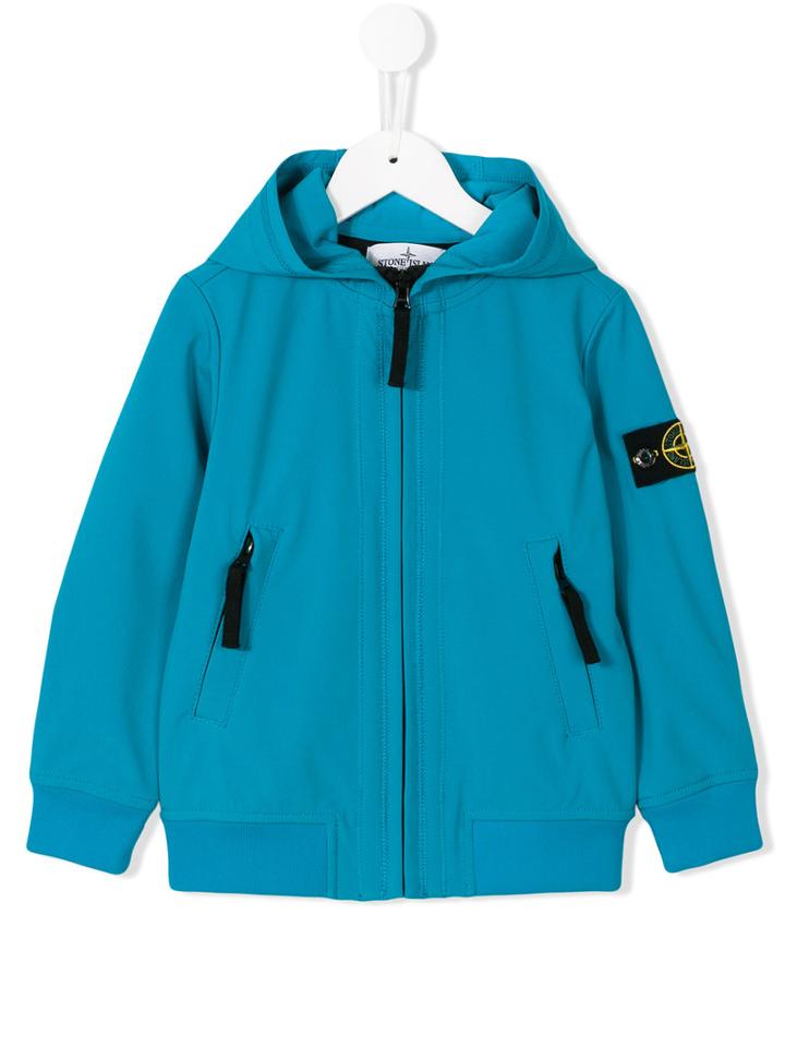 Stone Island Kids Zip-up Hoodie, Boy's, Size: 8 Yrs, Blue