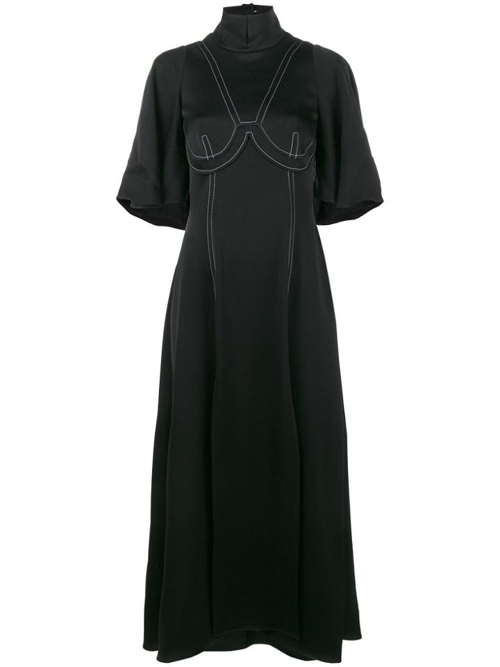 Ellery Noble Dress With Contrast Stitching - Black