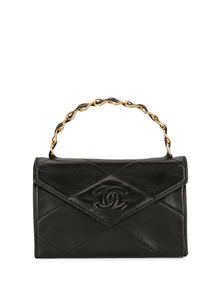 Chanel Pre-owned 1998 Quilted Cc Mini Bag - Black