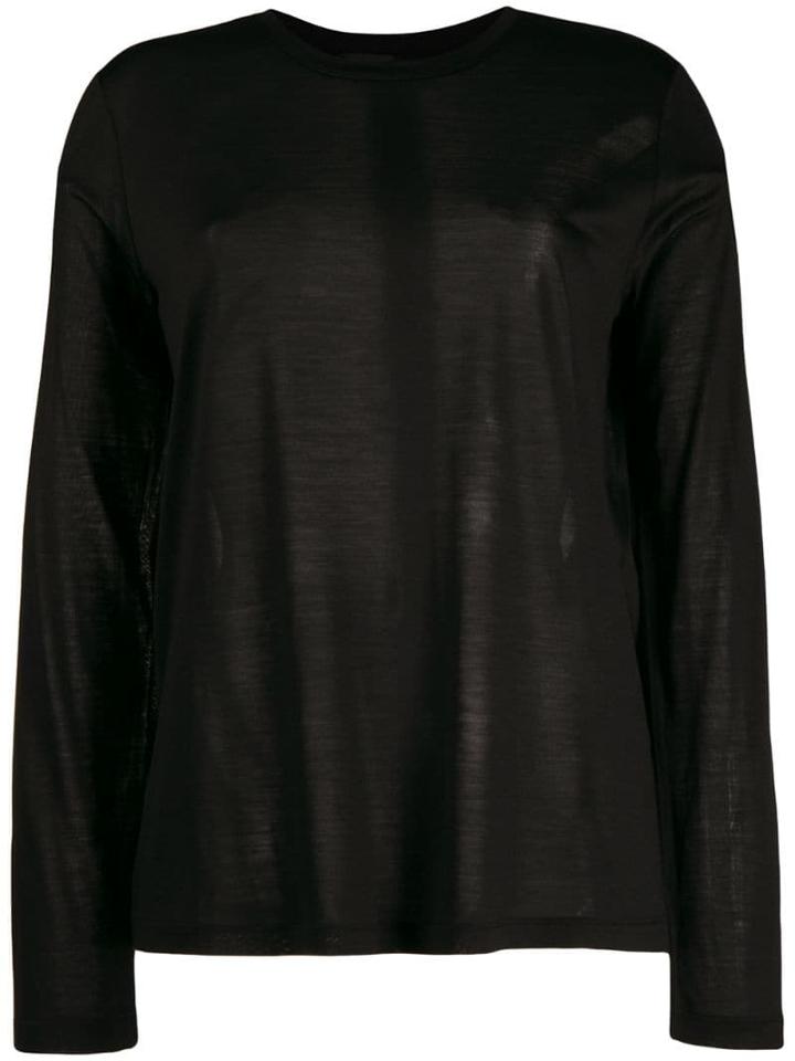 Tom Ford Long Sleeve Knitted Top - Black