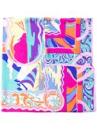 Emilio Pucci Tahiti Print Silk Stole - Pink