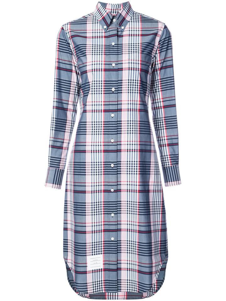 Thom Browne Classic Long Sleeve Button Down Point Collar Knee Length