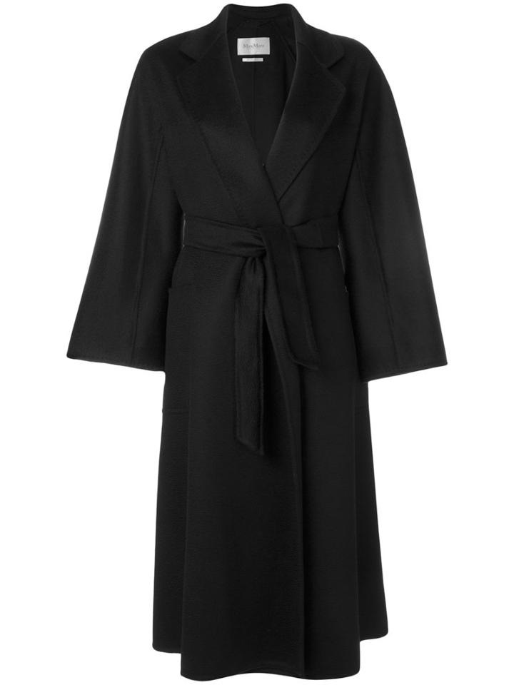 Max Mara - Open Long Coat - Women - Cashmere/virgin Wool - 38, Black, Cashmere/virgin Wool