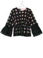 Marco Bologna Kids Check Blouse - Black