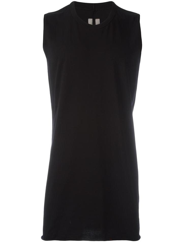 Rick Owens Basic Sleeveless Top, Men's, Size: Medium, Black, Cotton