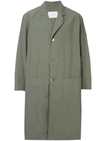 Blueflag + Kiminori Morishita Single-breasted Tailored Coat - Green