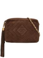 Chanel Pre-owned Quilted Fringed Shoulder Bag - Brown