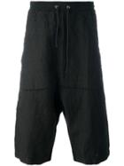 Lost & Found Rooms Drawstring Shorts, Men's, Size: Medium, Black, Linen/flax/cotton