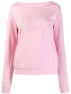 Liu Jo Embellished Logo Sweatshirt - Pink