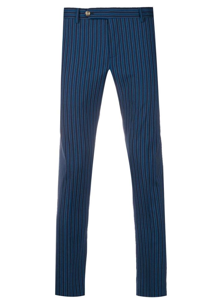 Entre Amis Striped Trousers - Blue