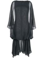 Jacquemus Gathered Skirt Peasant Dress - Black