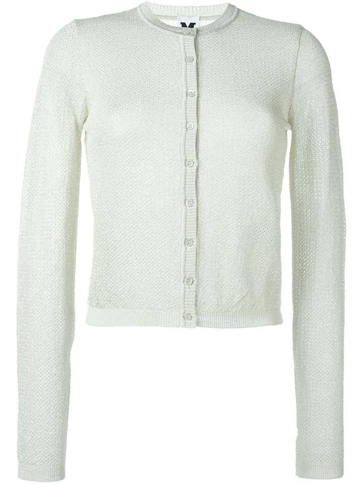 M Missoni Metallic Effect Cardigan, Women's, Size: 44, White, Polyamide/metallic Fibre
