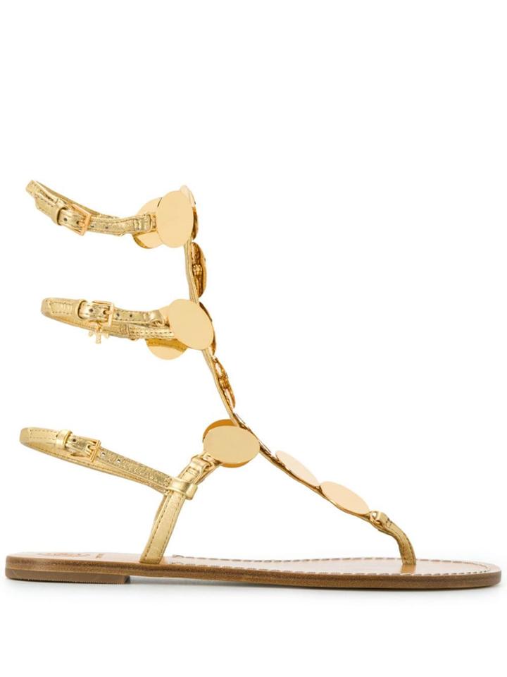 Tory Burch Geometric High-rise Sandals - Gold
