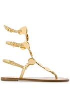 Tory Burch Geometric High-rise Sandals - Gold