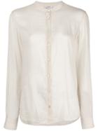 Forte Forte Band Collar Blouse - Neutrals