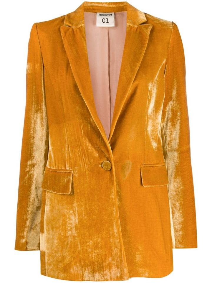 Semicouture Velver Blazer - Yellow