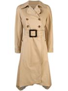 Staud Buckled Trench Coat - Neutrals