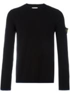 Stone Island Crew Neck Jumper, Men's, Size: Xxxl, Black, Wool/polyester
