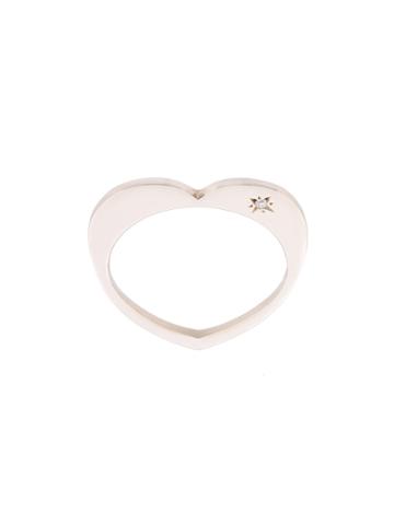 Kwit Jewelry Heart Diamond Star Burst Ring - Metallic
