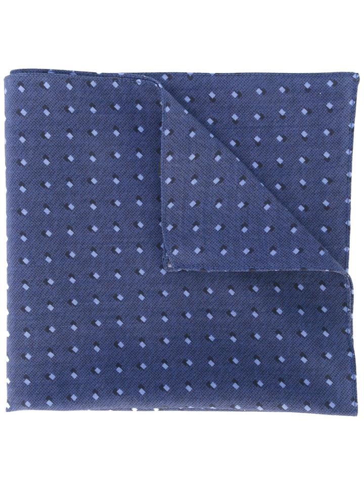 Boss Hugo Boss - Printed Pocket Square - Men - Lyocell - One Size, Blue, Lyocell