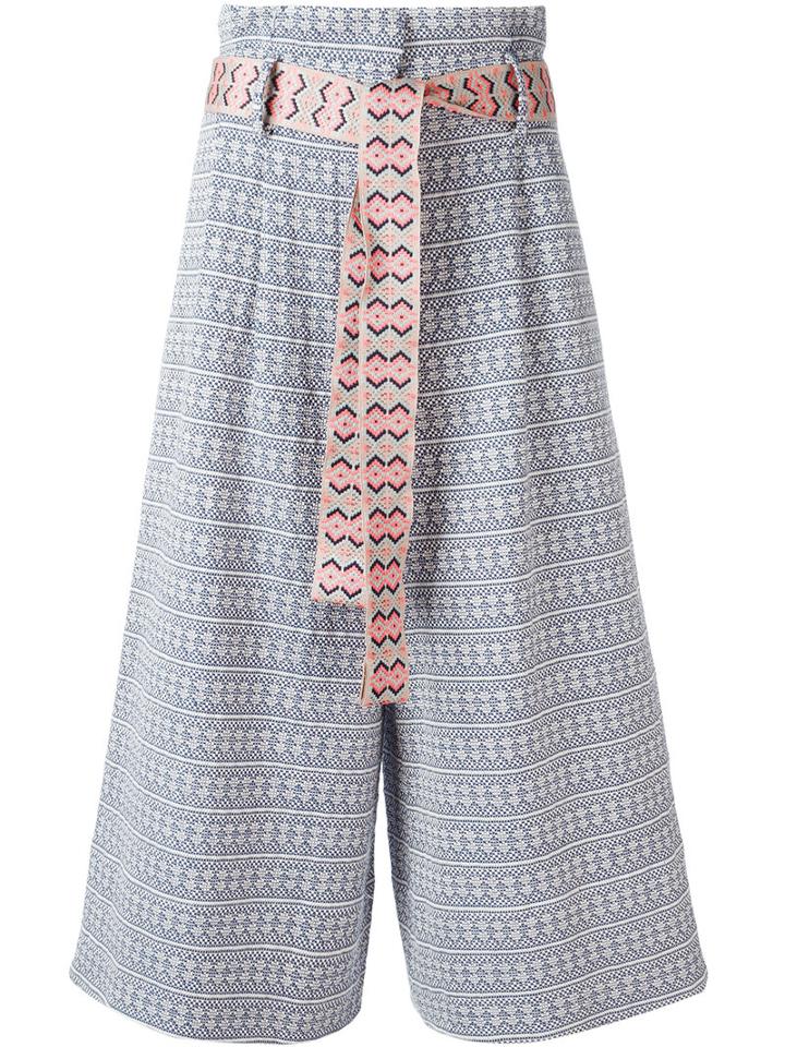 Miahatami - Wide-leg Woven Trousers - Women - Cotton/acrylic/polyester/other Fibers - 42, Women's, White, Cotton/acrylic/polyester/other Fibers