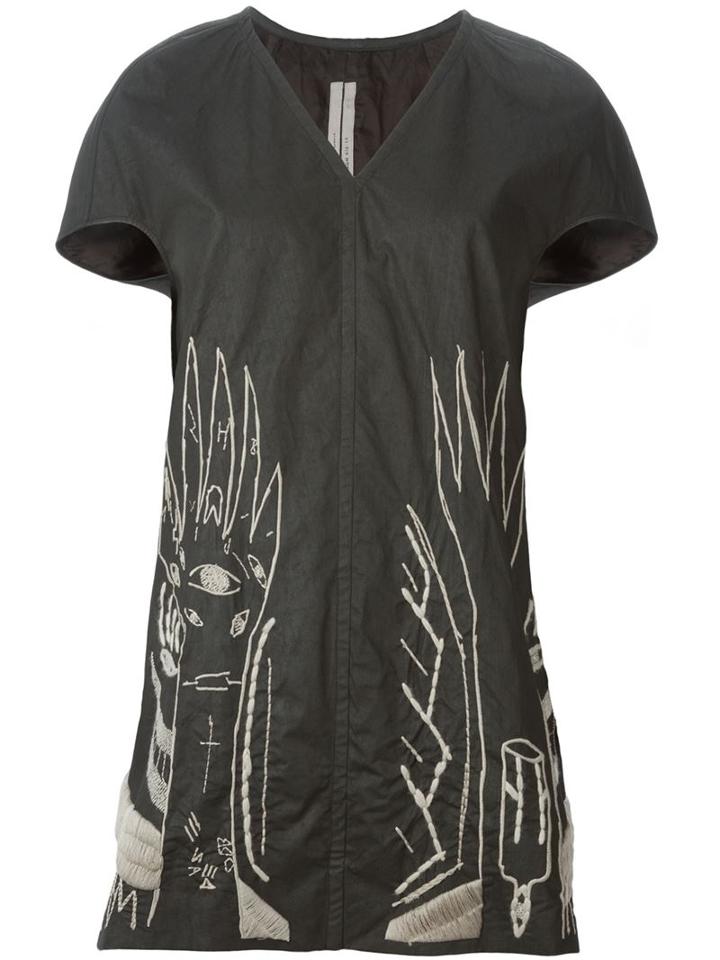 Rick Owens Oversize Embroidered Top