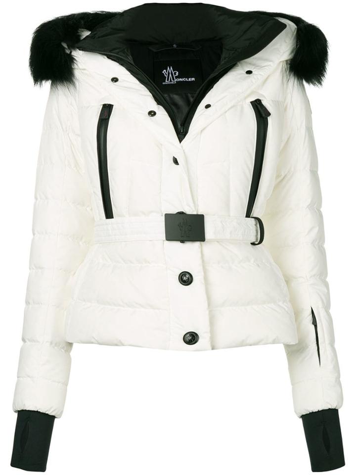 Moncler Grenoble Hooded Feather Down Jacket - White