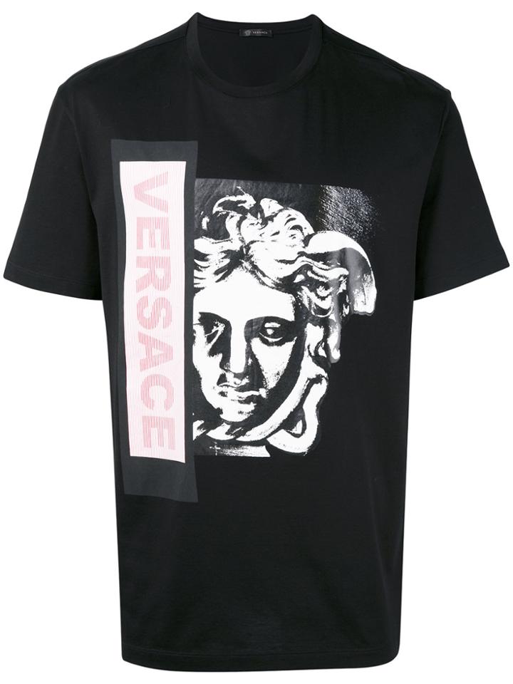 Versace Medusa Print T-shirt - Black