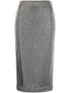 No Ka' Oi Glitter Detail Skirt - Silver