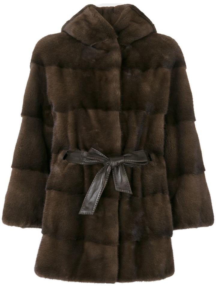 Cara Mila Zofia Mink Coat - Starlight - Brown