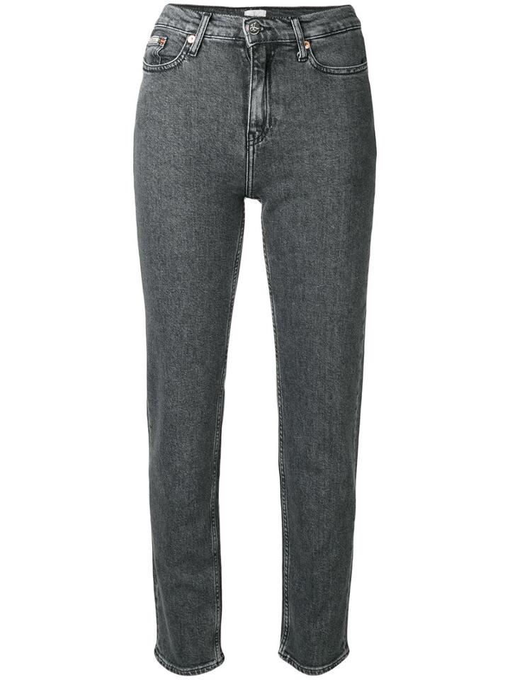Calvin Klein Jeans - Fitted Straight-leg Jeans - Women - Cotton/spandex/elastane - 30, Women's, Grey, Cotton/spandex/elastane