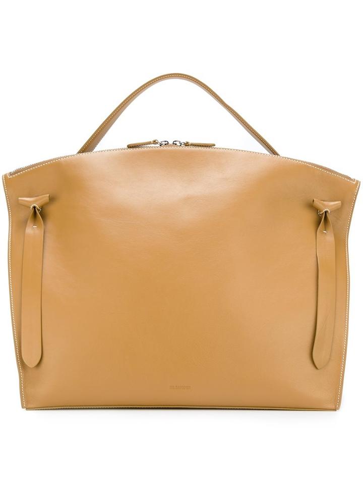 Jil Sander Large Shoulder Bag, Women's, Nude/neutrals