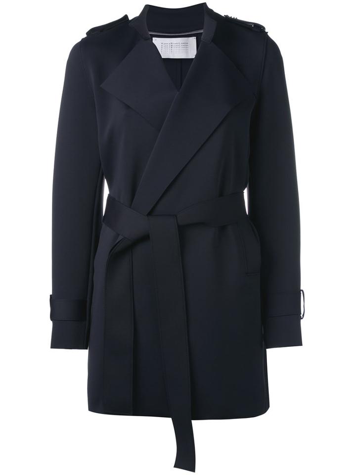 Harris Wharf London Belted Coat, Women's, Size: 44, Blue, Polyamide/spandex/elastane