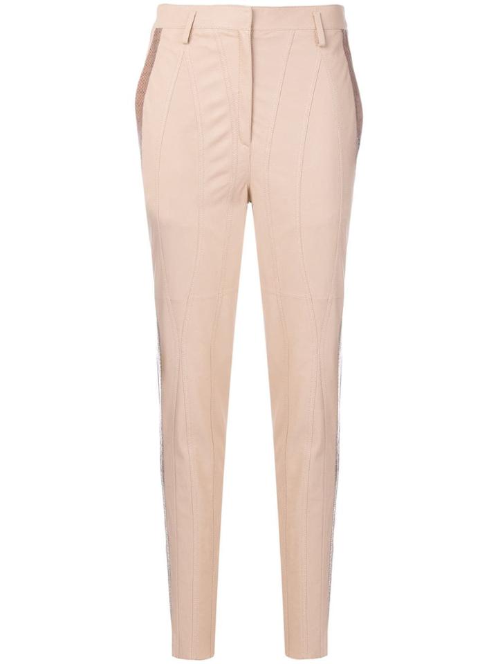 Bottega Veneta Leather Insert Trousers - Nude & Neutrals