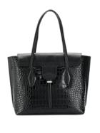 Tod's Embossed Joy Tote Bag - Black