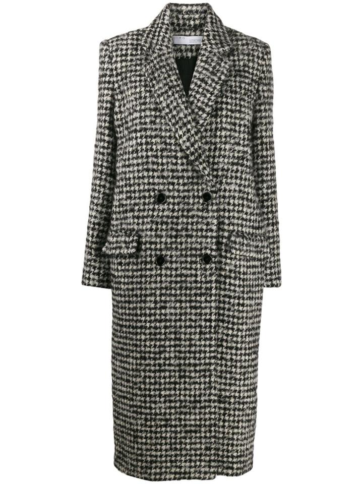 Iro Huaraz Houndstooth Coat - Black