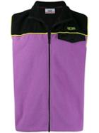 Gcds Colour Block Fleece Vest - Purple