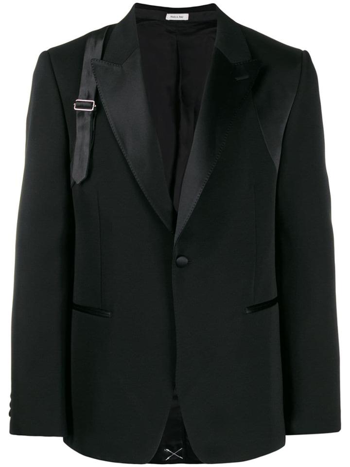 Alexander Mcqueen Front Fastening Blazer - Black