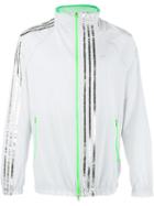 Adidas By Kolor Striped Track Jacket, Men's, Size: Medium, Grey, Polyamide/polyester