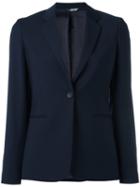 Ps By Paul Smith Single Button Blazer, Women's, Size: 42, Blue, Viscose/virgin Wool/polyamide/spandex/elastane