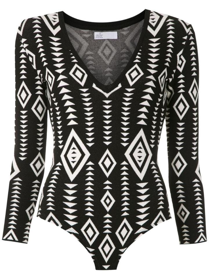 Nk Eva Jacquard Bodysuit - Black