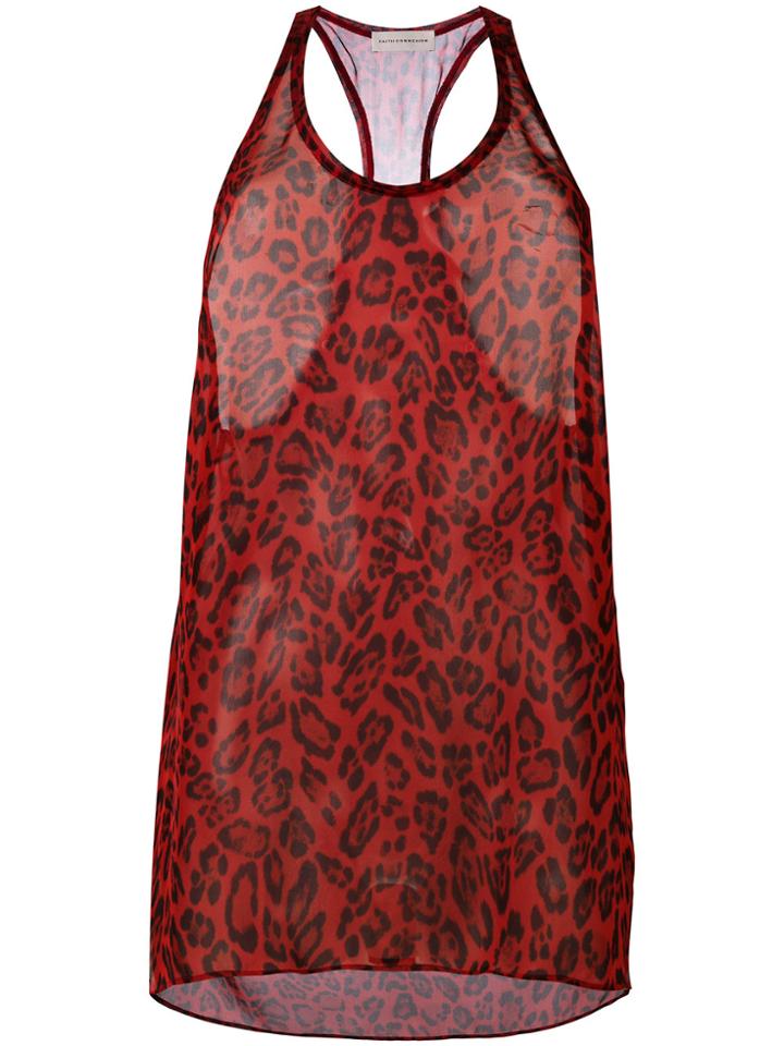 Faith Connexion Leopard Print Vest - Red