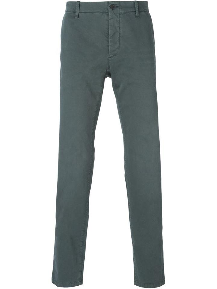 Tomas Maier Chino Trousers, Men's, Size: 32, Grey, Cotton/spandex/elastane
